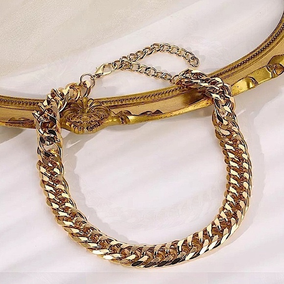 Cuban Chain Link Exaggerated Choker Necklace - Picture 10 of 11
